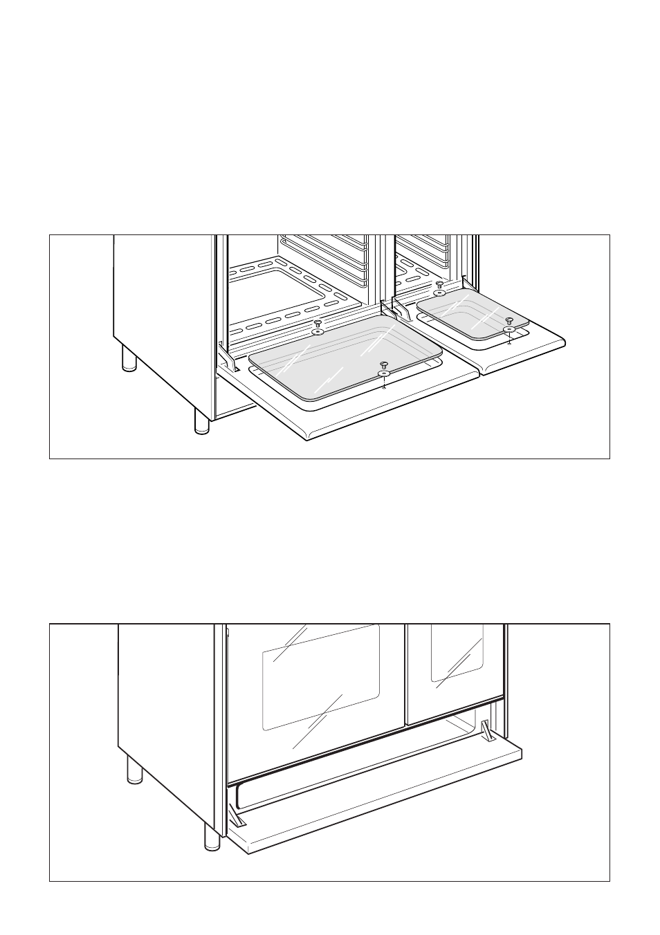 Storage compartment, Removal of the inner glass door panel | CDA RC9321 User Manual | Page 25 / 52