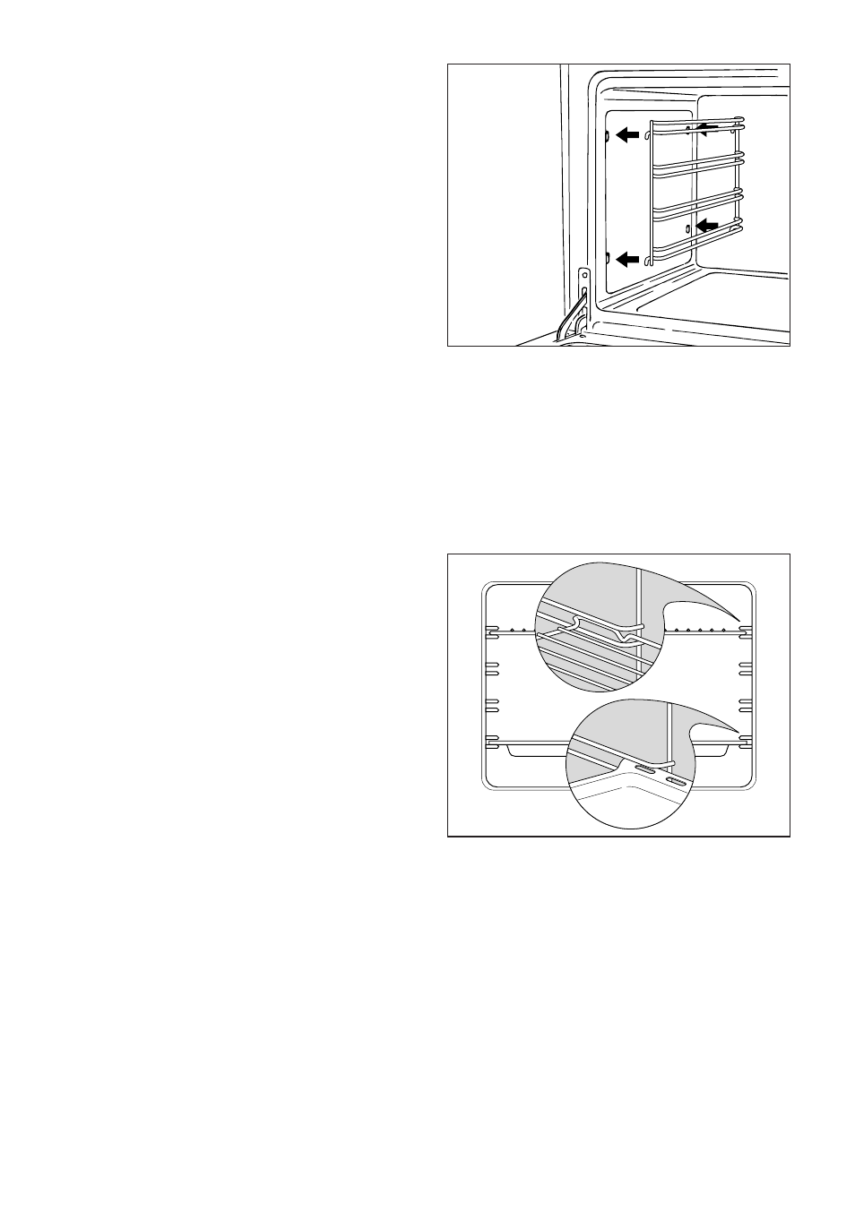 Inside of oven, Assembling and remov- ing the side racks | CDA RC9321 User Manual | Page 26 / 52
