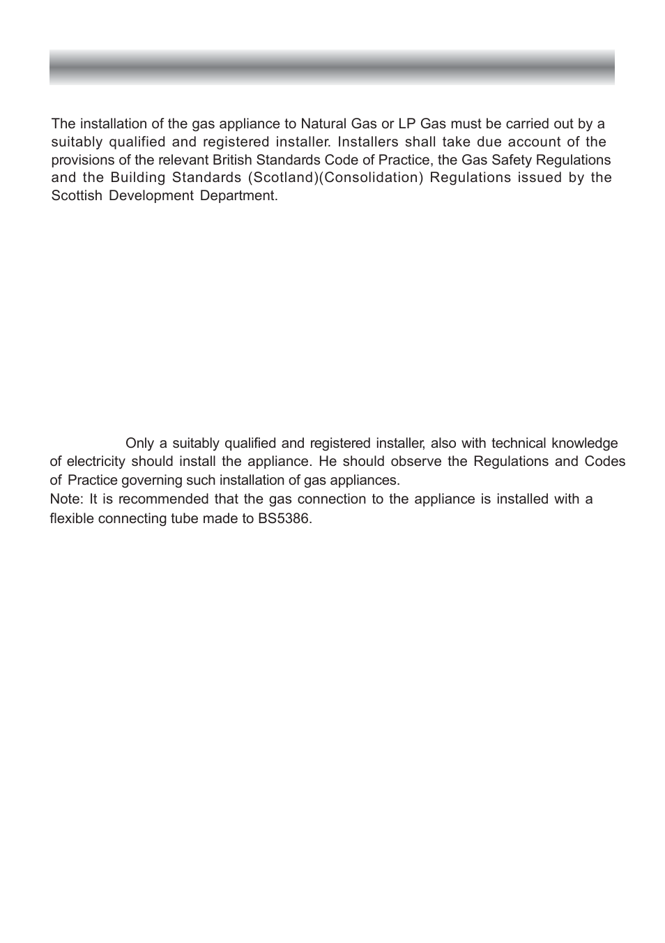 Gas connection | CDA RC9321 User Manual | Page 35 / 52