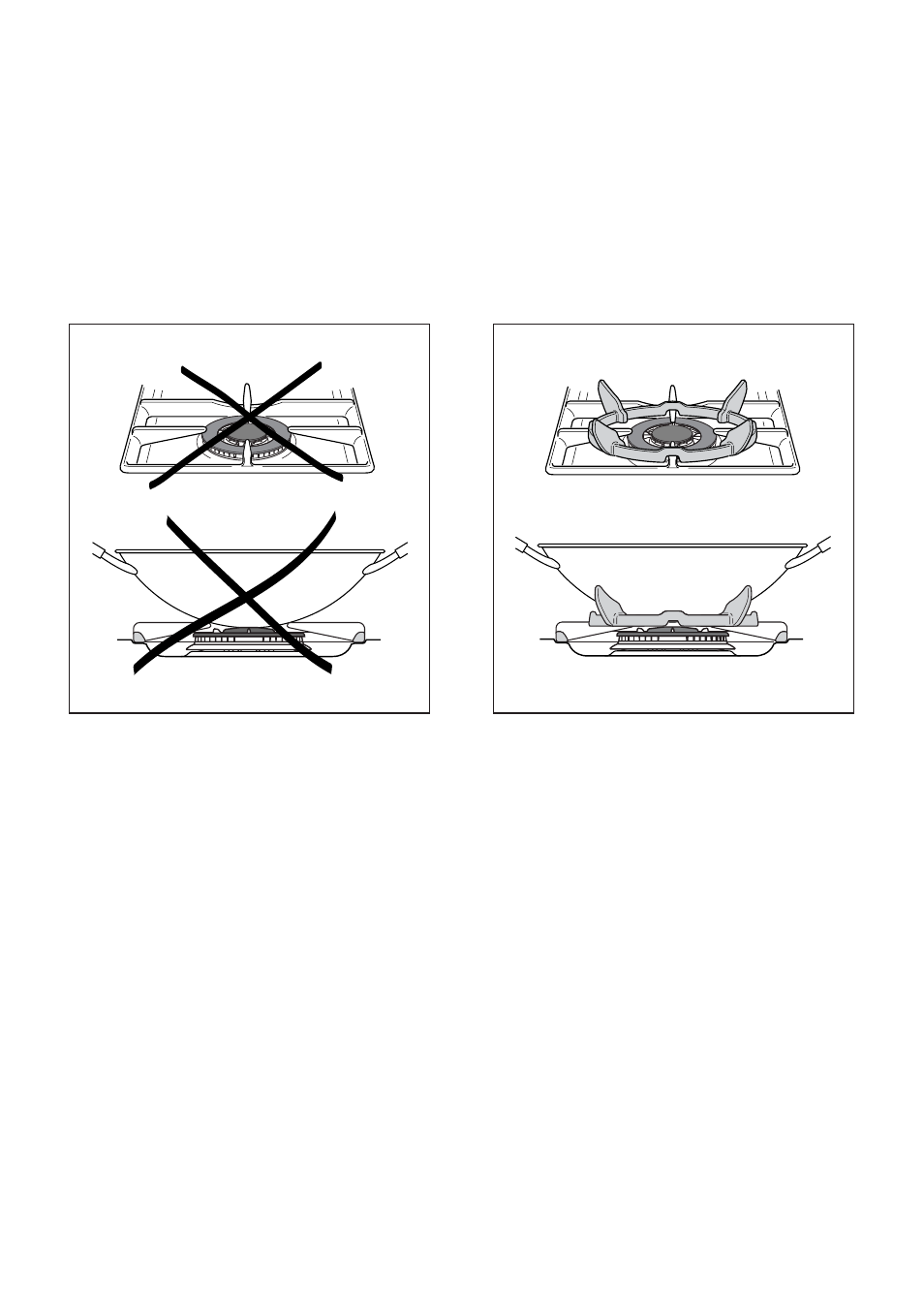 Correct use of triple-ring burner | CDA RC9321 User Manual | Page 9 / 52