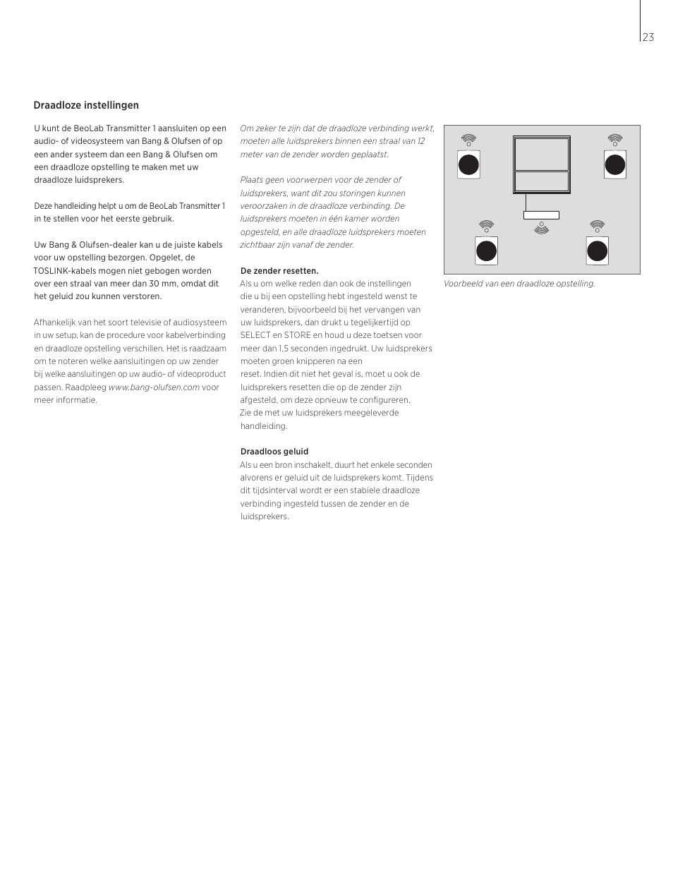 Bang & Olufsen BeoLab Transmitter 1 User Guide User Manual | Page 23 / 84