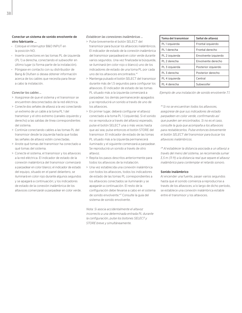 Bang & Olufsen BeoLab Transmitter 1 User Guide User Manual | Page 38 / 84