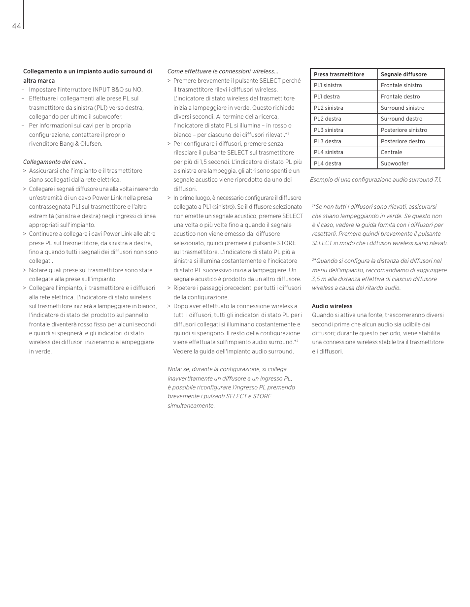 Bang & Olufsen BeoLab Transmitter 1 User Guide User Manual | Page 44 / 84