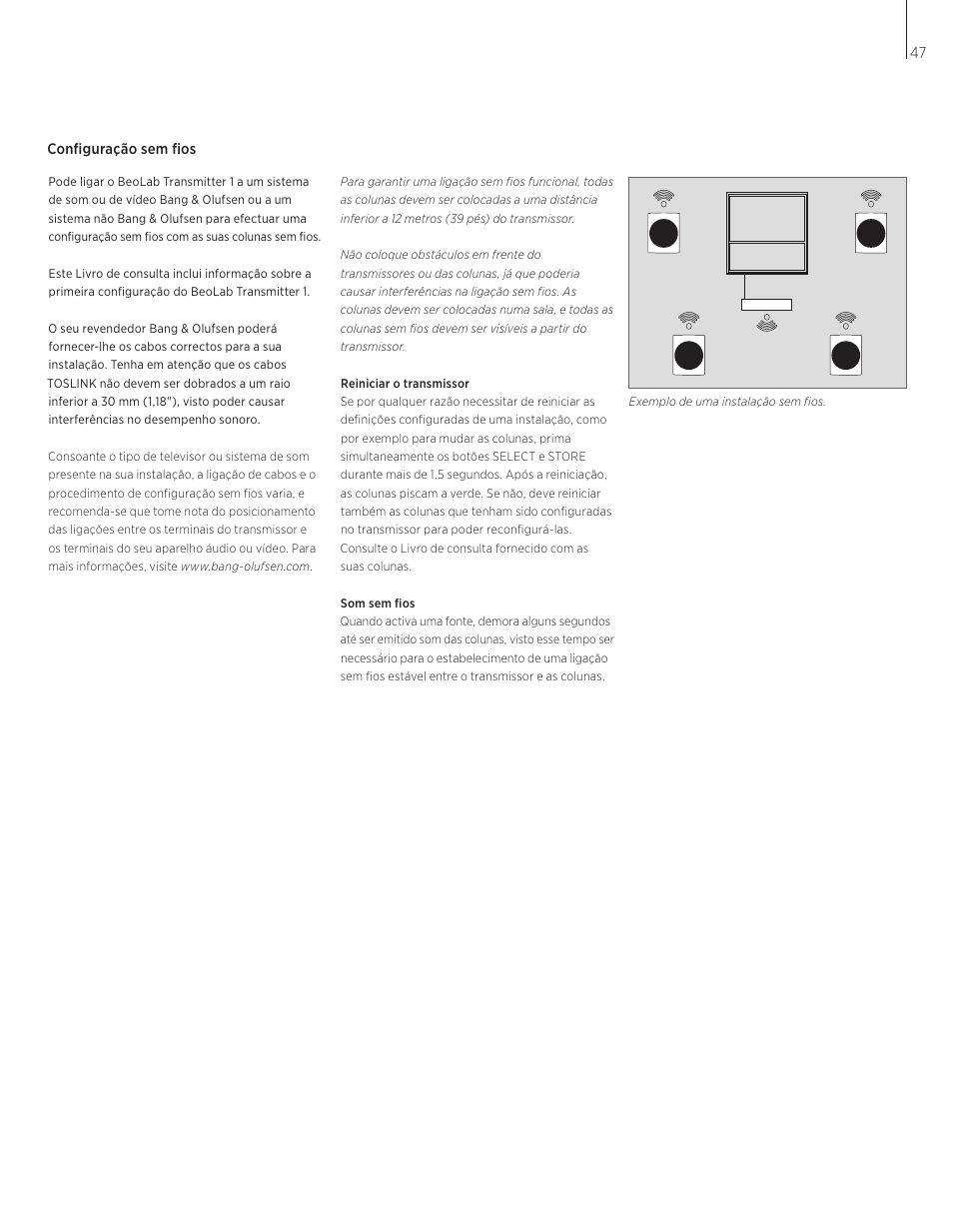 Bang & Olufsen BeoLab Transmitter 1 User Guide User Manual | Page 47 / 84