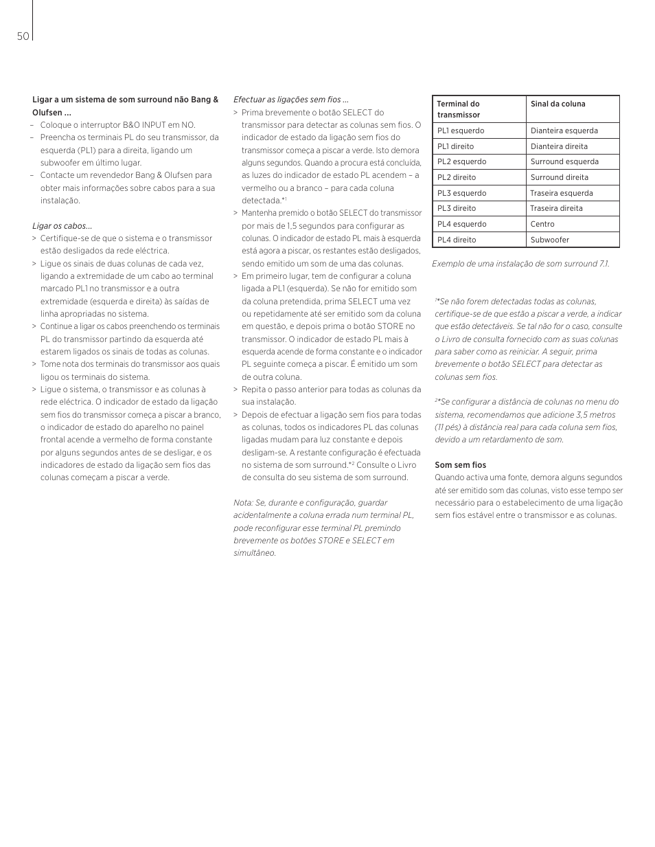 Bang & Olufsen BeoLab Transmitter 1 User Guide User Manual | Page 50 / 84