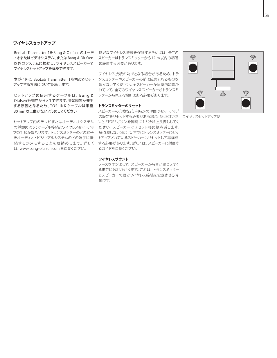 Bang & Olufsen BeoLab Transmitter 1 User Guide User Manual | Page 59 / 84