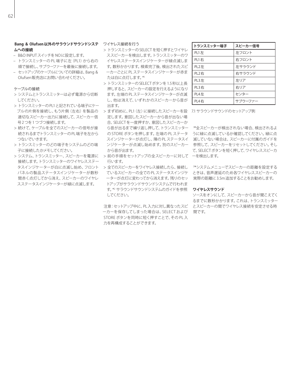 Bang & Olufsen BeoLab Transmitter 1 User Guide User Manual | Page 62 / 84