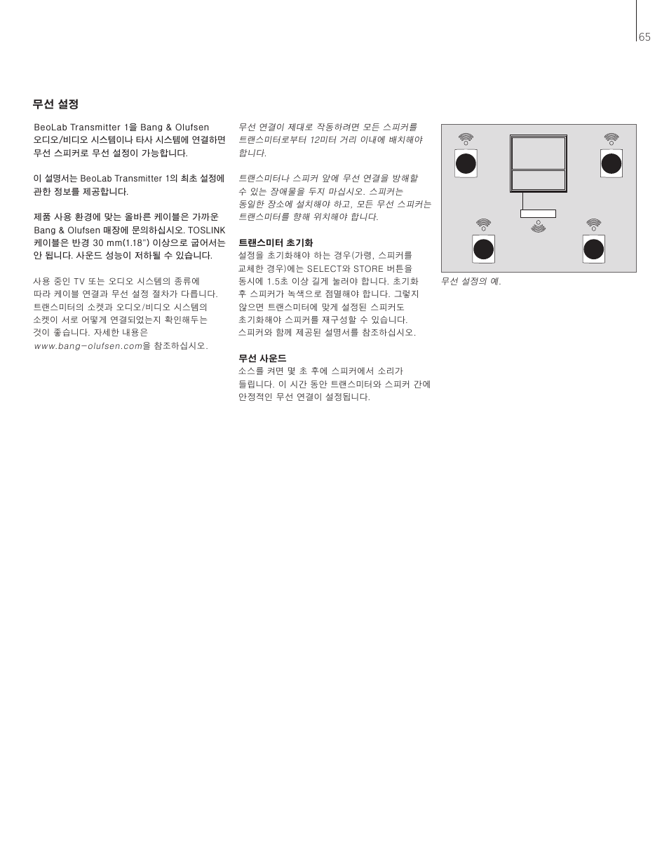 Bang & Olufsen BeoLab Transmitter 1 User Guide User Manual | Page 65 / 84
