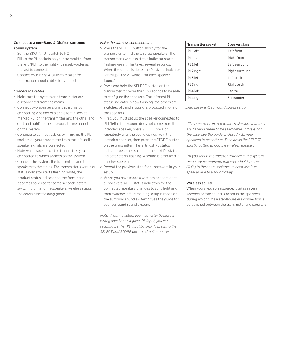 Bang & Olufsen BeoLab Transmitter 1 User Guide User Manual | Page 8 / 84