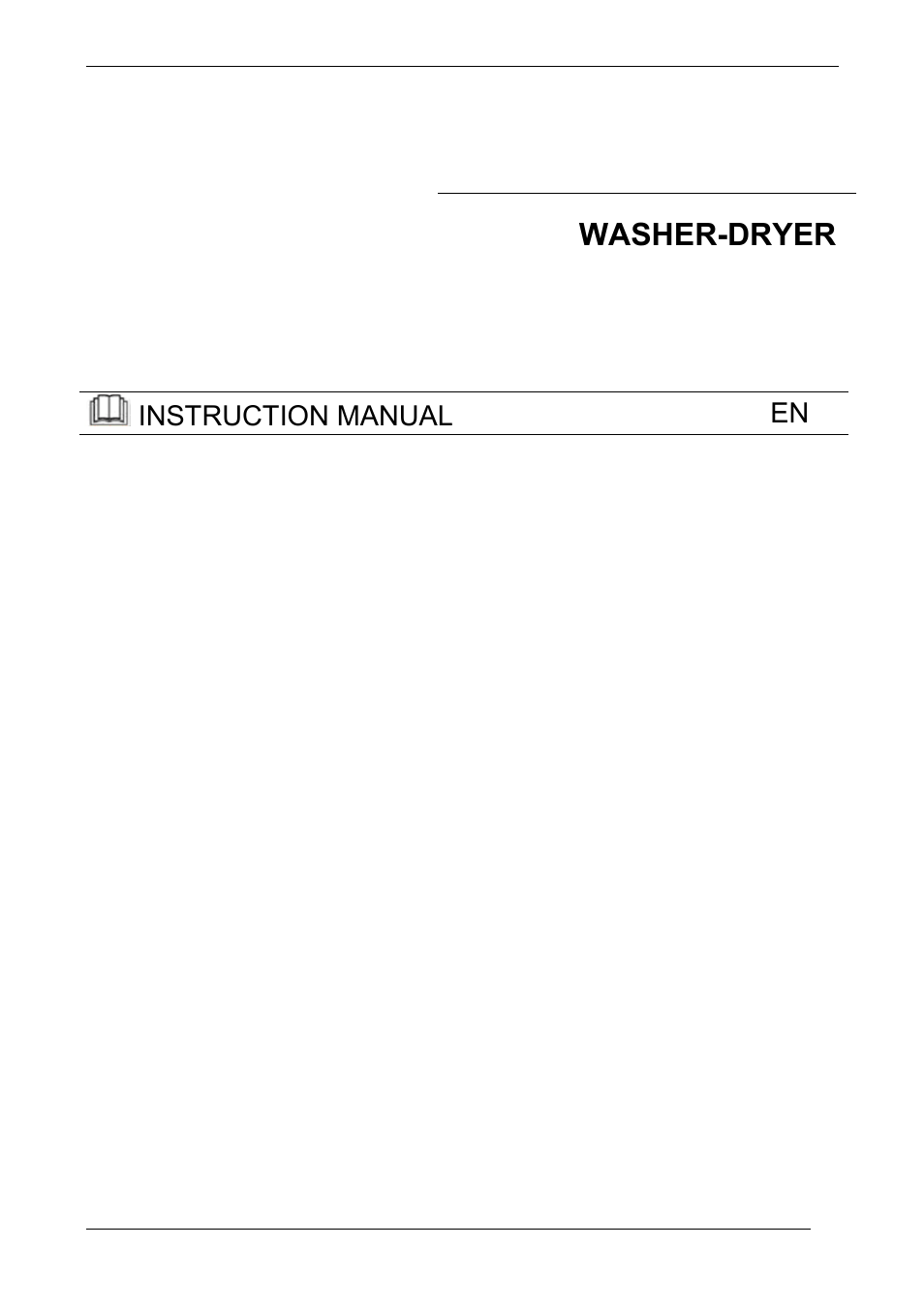 Ci970_im - needs new cover, 192910005_02 libr.la oem base gb, Washer-dryer | Instruction manual en | CDA CI970 User Manual | Page 2 / 24
