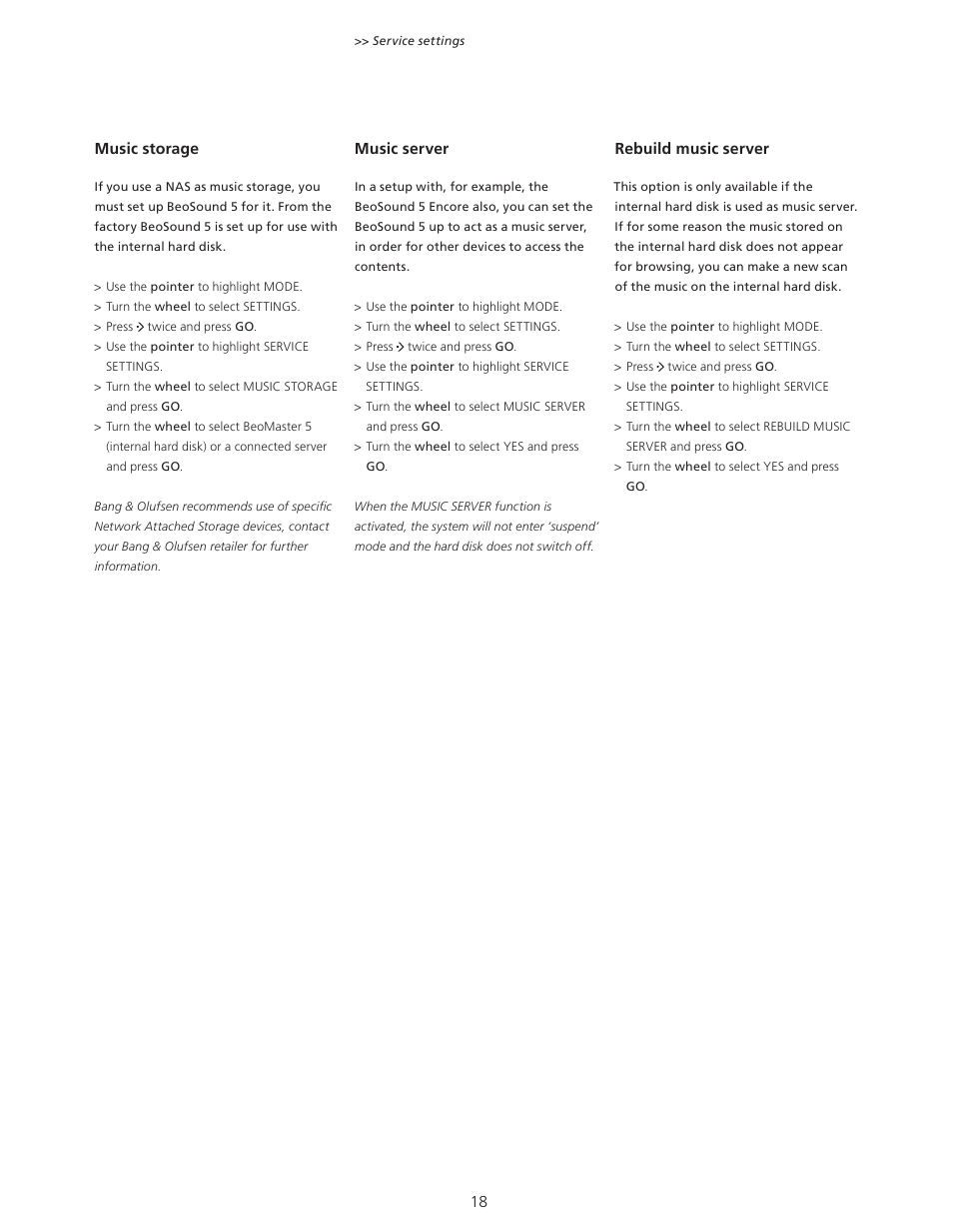 Bang & Olufsen BeoSound 5 User Guide User Manual | Page 18 / 32