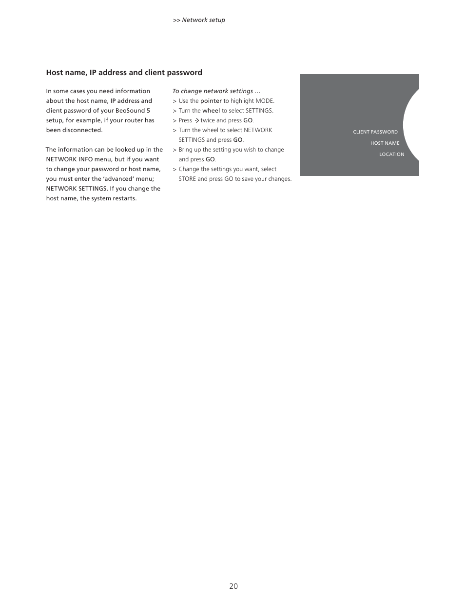 Bang & Olufsen BeoSound 5 User Guide User Manual | Page 20 / 32