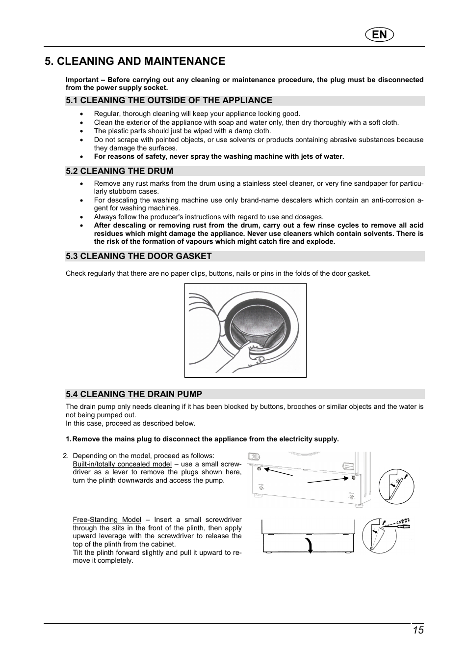 Cleaning and maintenance | CDA CI370 User Manual | Page 17 / 21