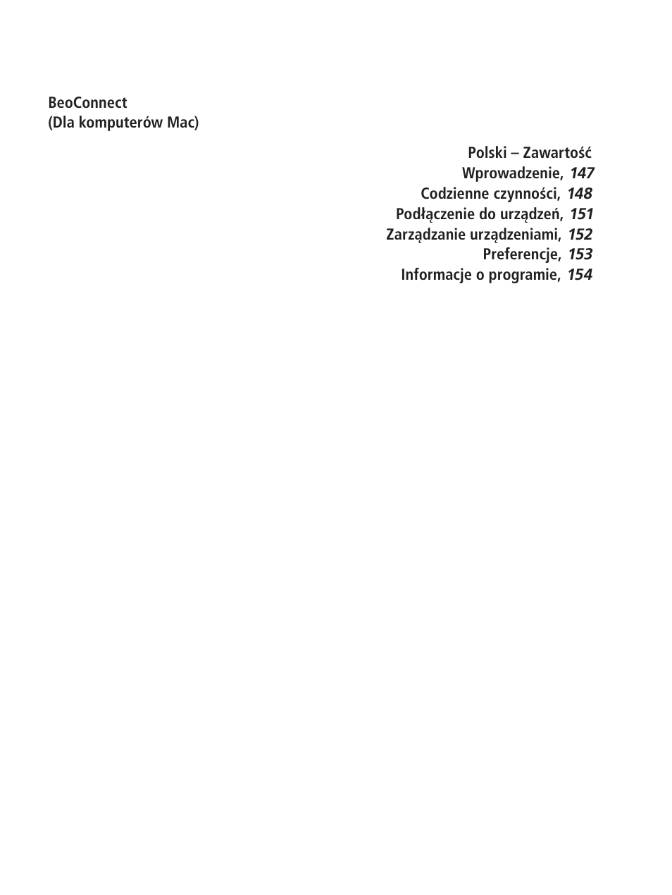 Polski – polish | Bang & Olufsen BeoConnect (for Mac) User Manual | Page 146 / 217