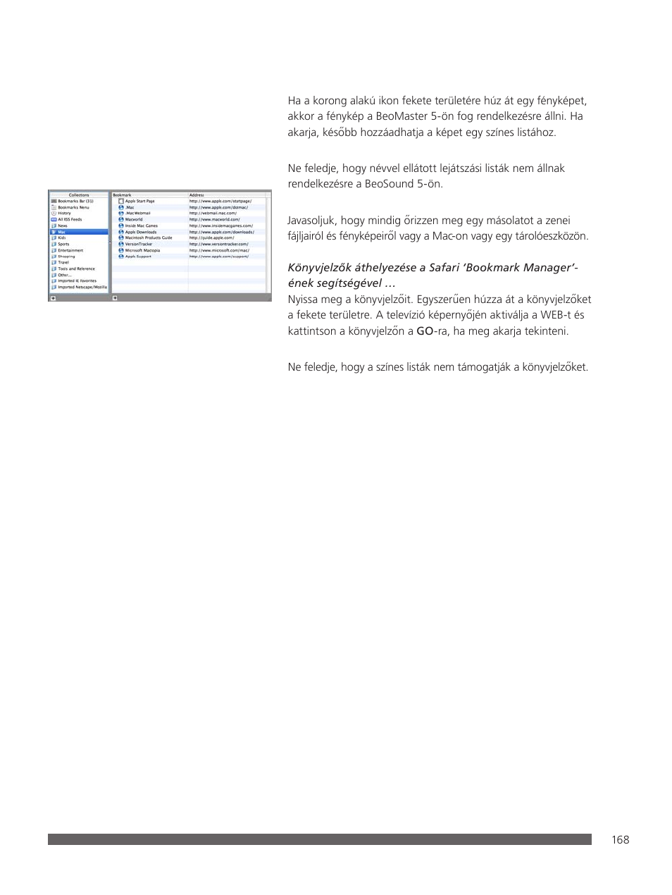 Bang & Olufsen BeoConnect (for Mac) User Manual | Page 168 / 217