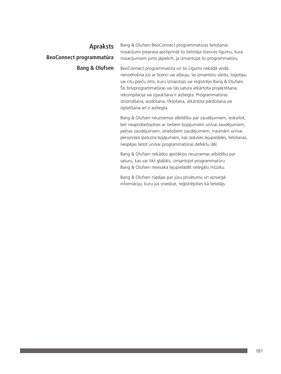 Apraksts | Bang & Olufsen BeoConnect (for Mac) User Manual | Page 181 / 217