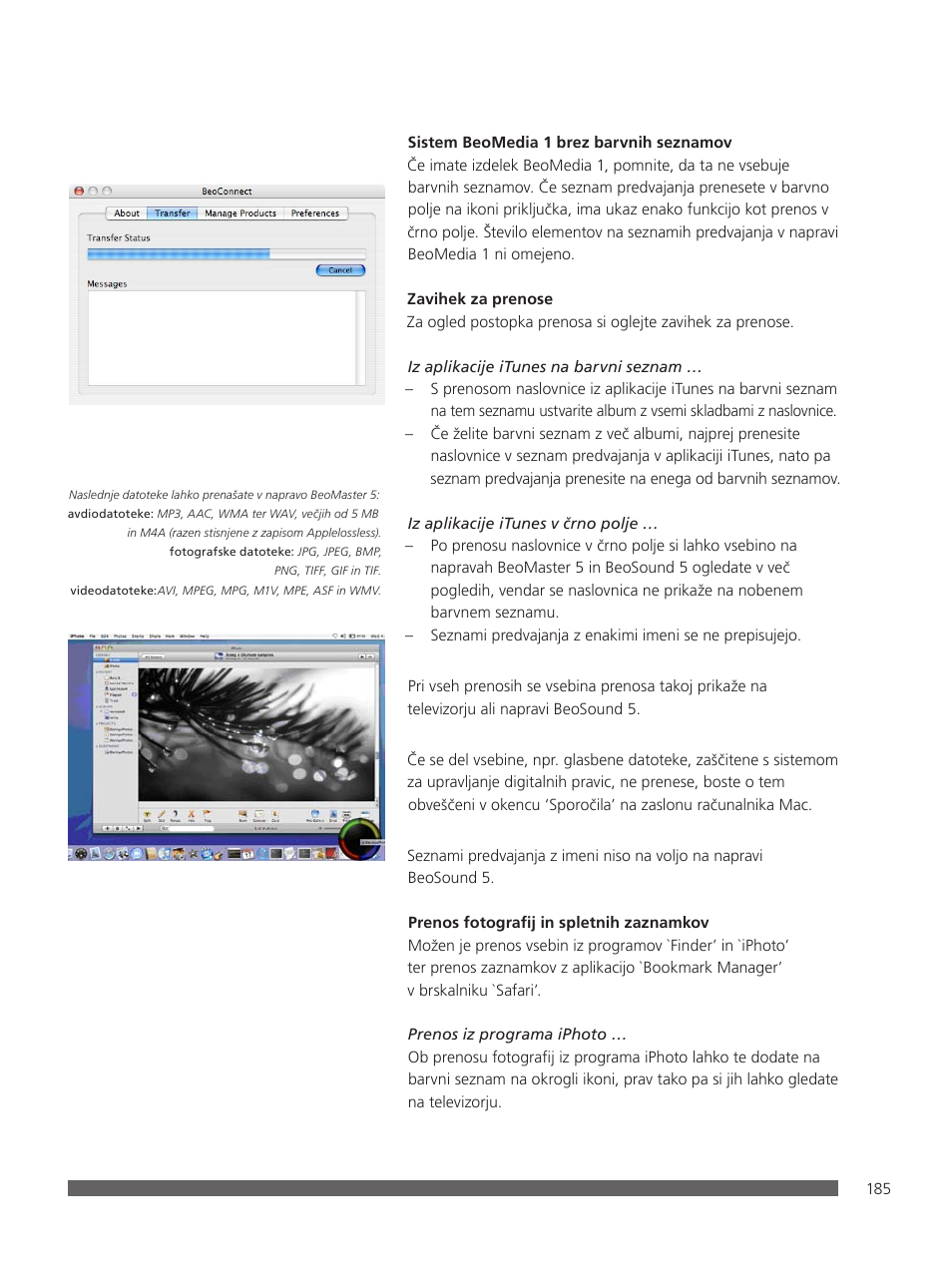 Bang & Olufsen BeoConnect (for Mac) User Manual | Page 185 / 217