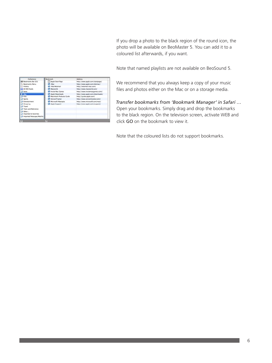 Bang & Olufsen BeoConnect (for Mac) User Manual | Page 6 / 217