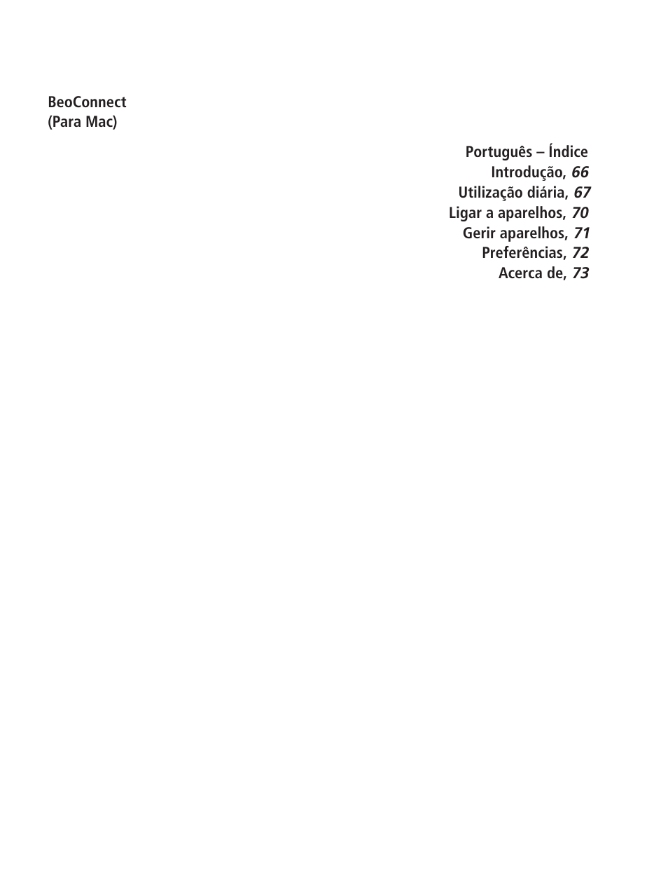 Português – portuguese | Bang & Olufsen BeoConnect (for Mac) User Manual | Page 65 / 217