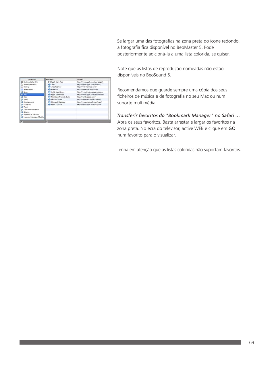 Bang & Olufsen BeoConnect (for Mac) User Manual | Page 69 / 217