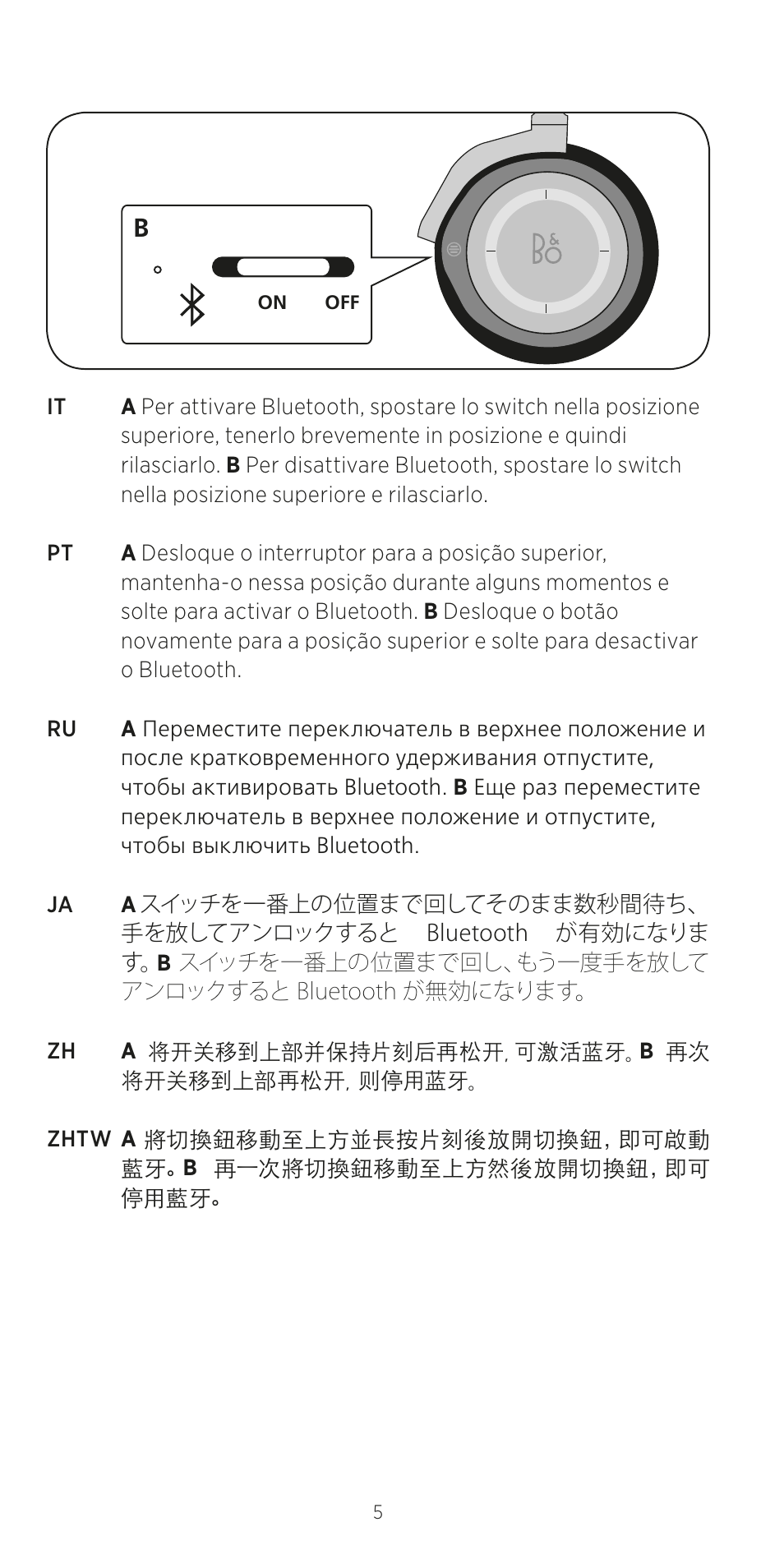 Bang & Olufsen BeoPlay H8 User Manual | Page 5 / 24
