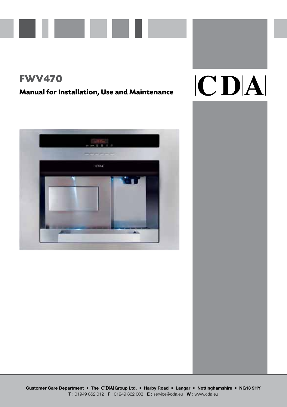 CDA FWV470 User Manual | 12 pages