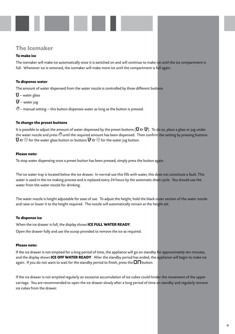 The icemaker | CDA FWV470 User Manual | Page 5 / 12