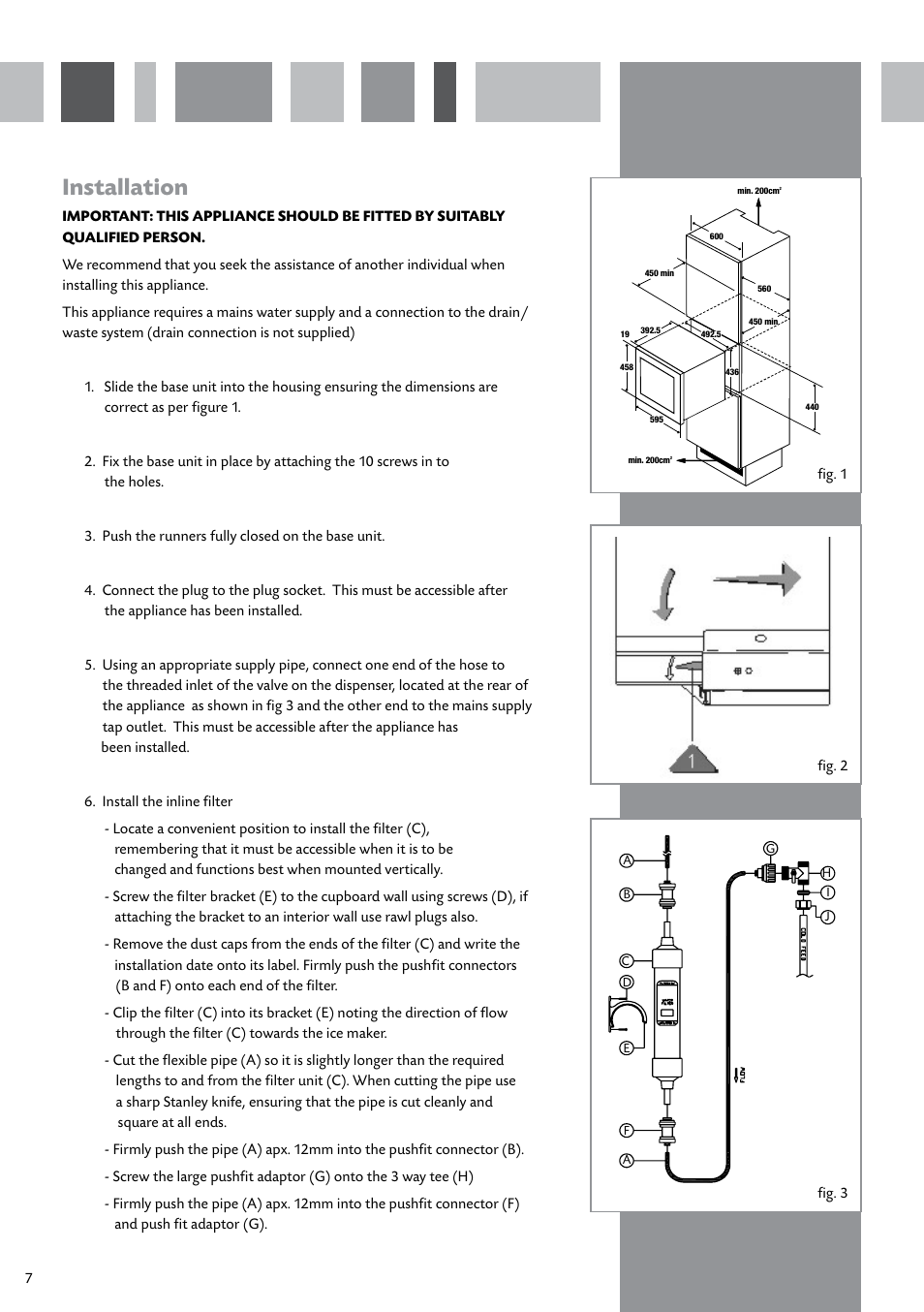 Installation | CDA FWV470 User Manual | Page 8 / 12