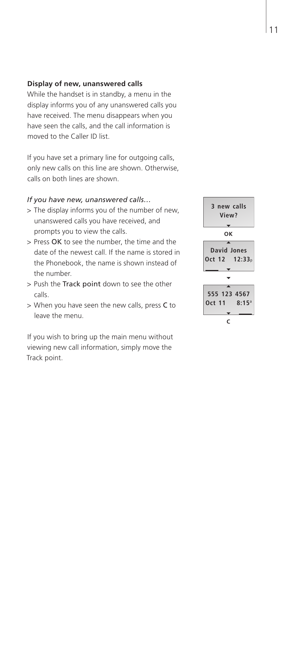 Bang & Olufsen BeoCom 2 - Getting Started User Manual | Page 11 / 24