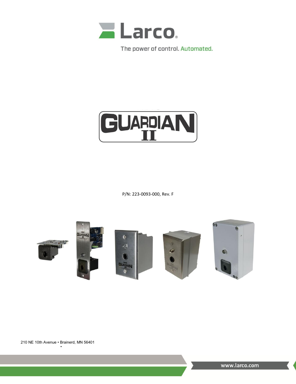 Larco Guardian II User Manual | 15 pages