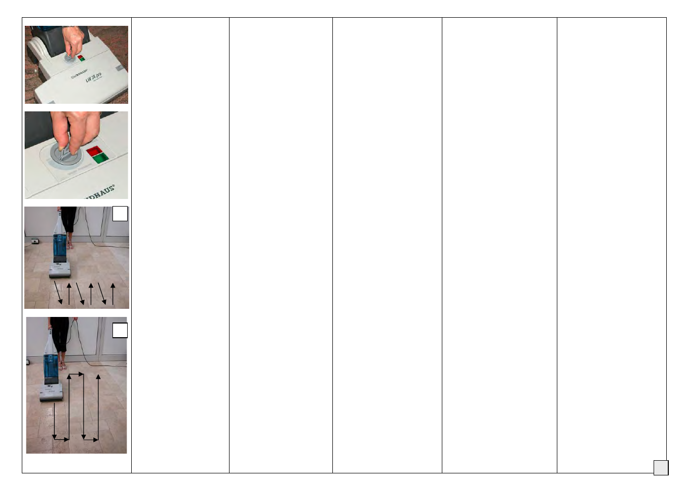 Pag.9, Saugbürsten höhenverstellung | Lindhaus LW30pro - LW38pro User Manual | Page 9 / 25