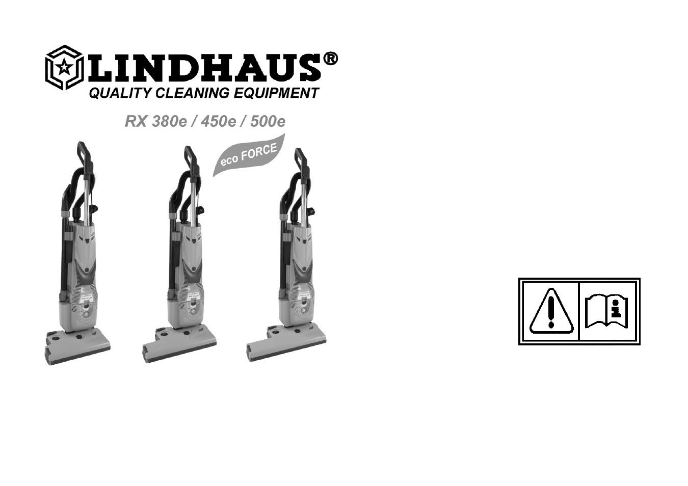 Lindhaus RX hepa eco FORCE 380e - 450e - 500e User Manual | 16 pages