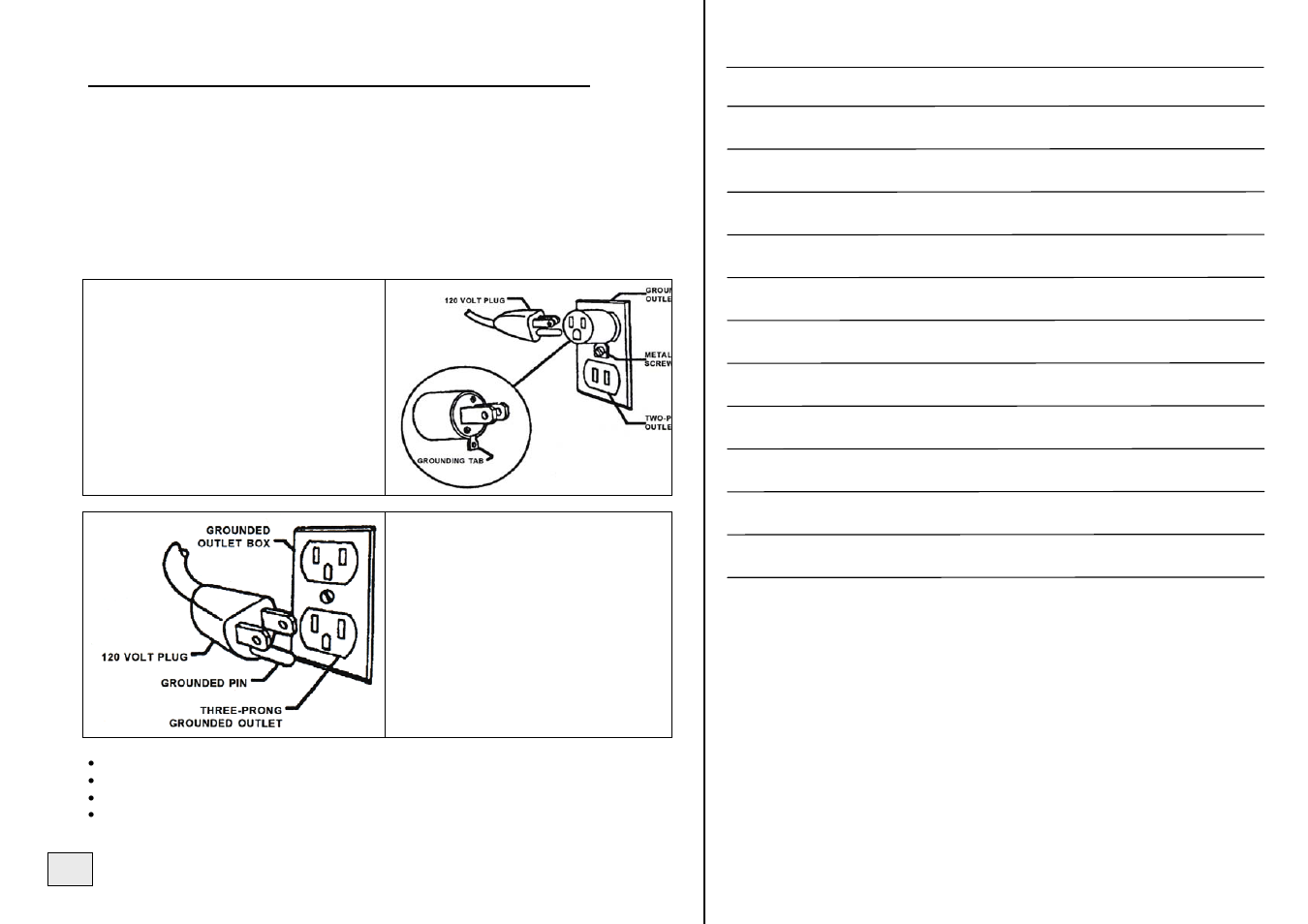 For u.s.a. and canada commercial market only, Warning, Grounding instructions | Lindhaus RX hepa eco FORCE 380e - 450e - 500e User Manual | Page 4 / 16