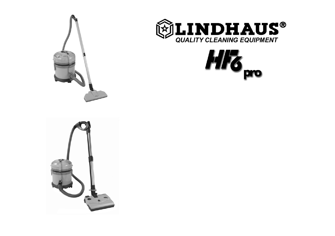 Lindhaus HF6 multifunction canister vacuum User Manual | 16 pages