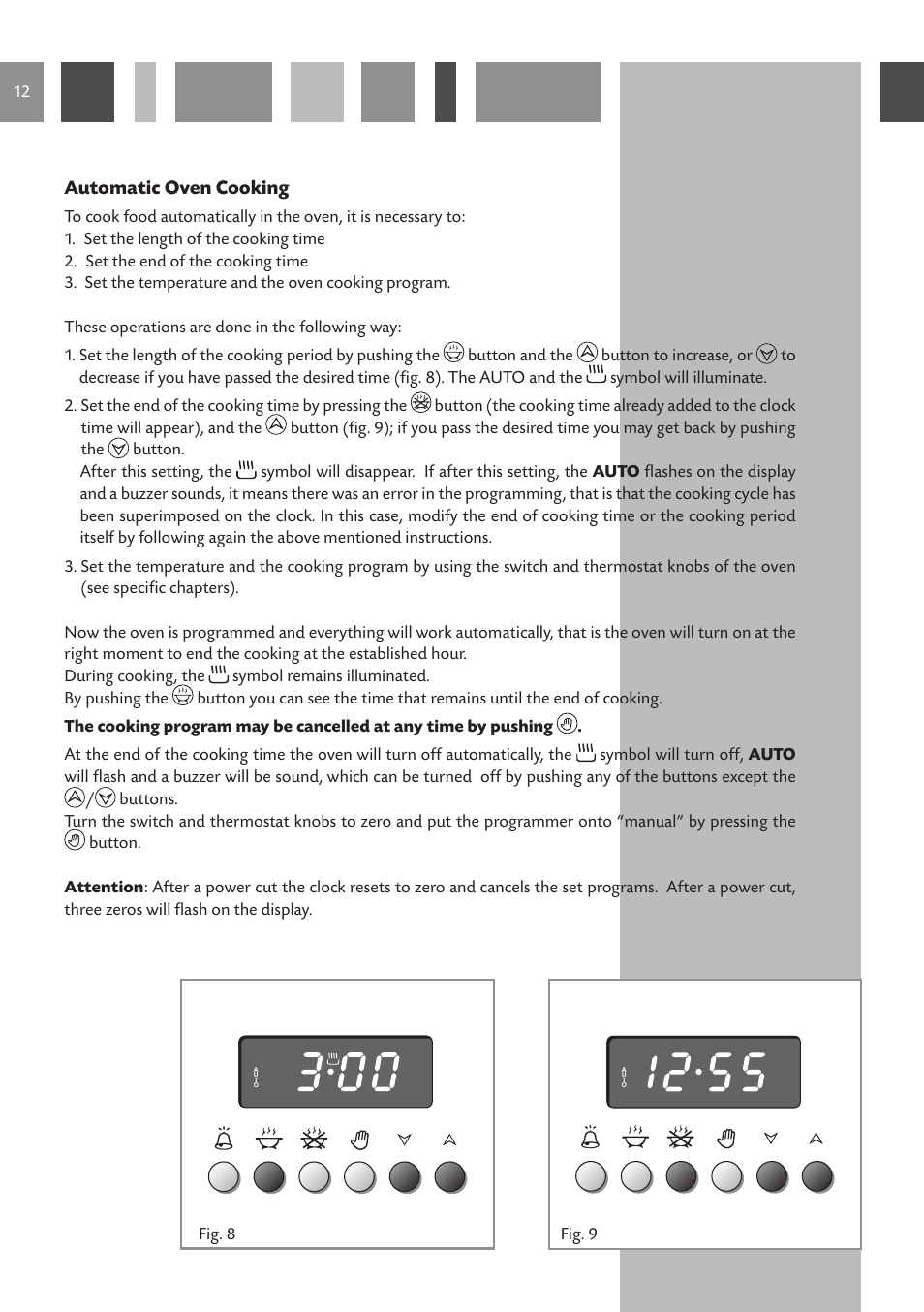 Automatic oven cooking | CDA SC220L User Manual | Page 12 / 32