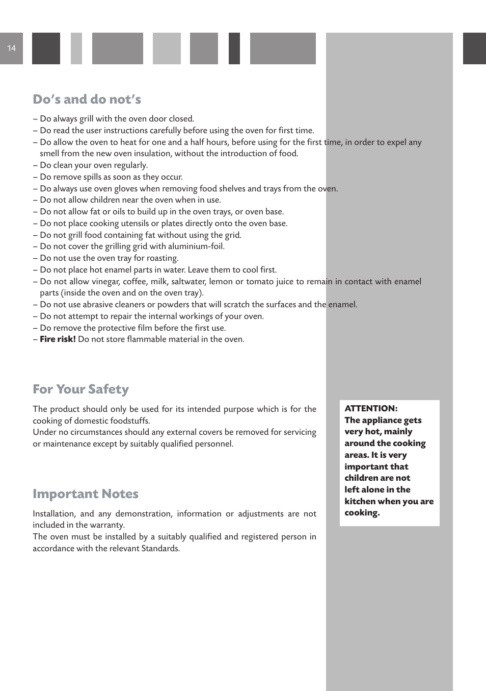 Do’s and do not’s, For your safety | CDA SC220L User Manual | Page 14 / 32