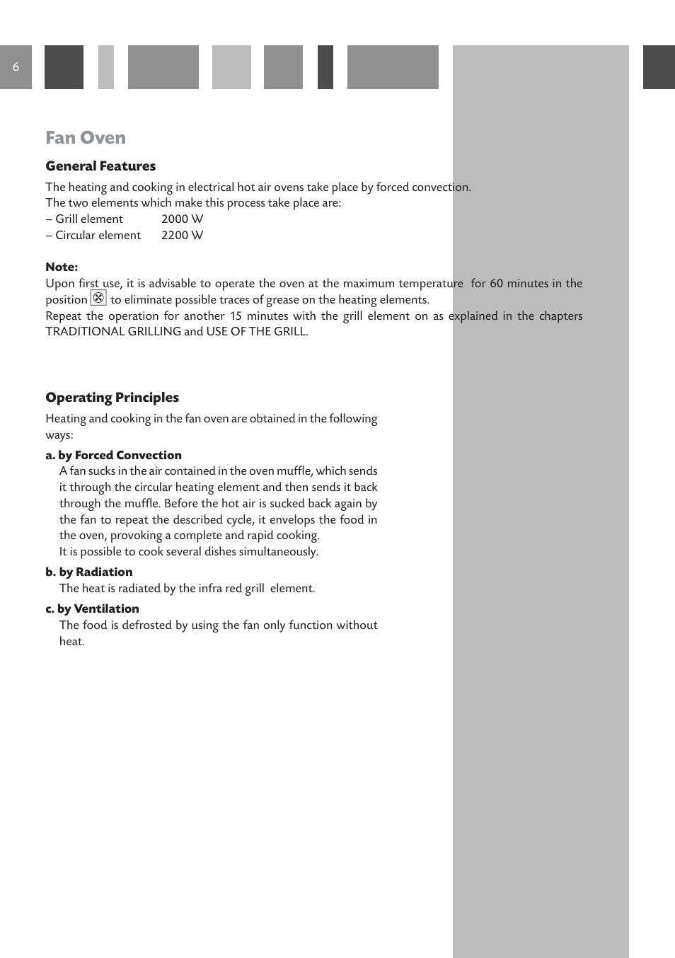 Fan oven | CDA SC220L User Manual | Page 6 / 32