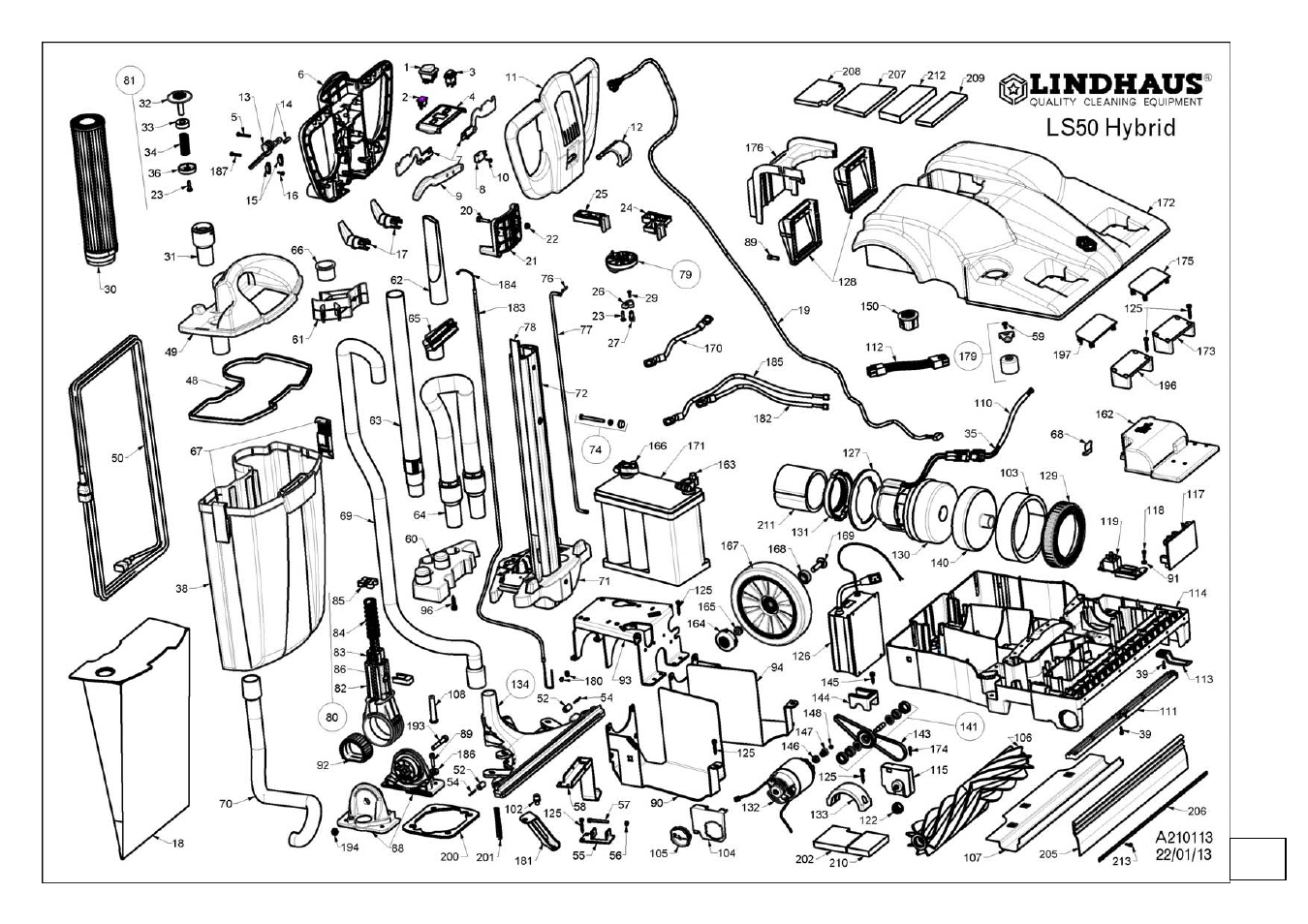 Pag.11 esploso | Lindhaus LS50 Hybrid User Manual | Page 11 / 16