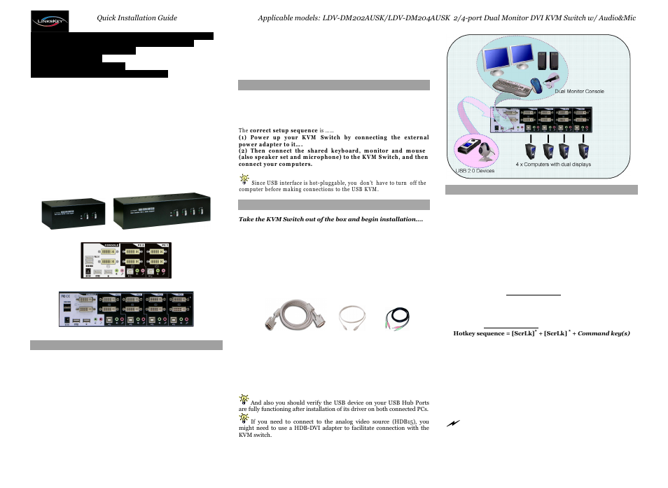 Linkskey LDV-DM202AUSK User Manual | 2 pages