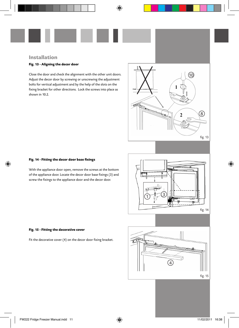 Installation | CDA FW222 User Manual | Page 11 / 16