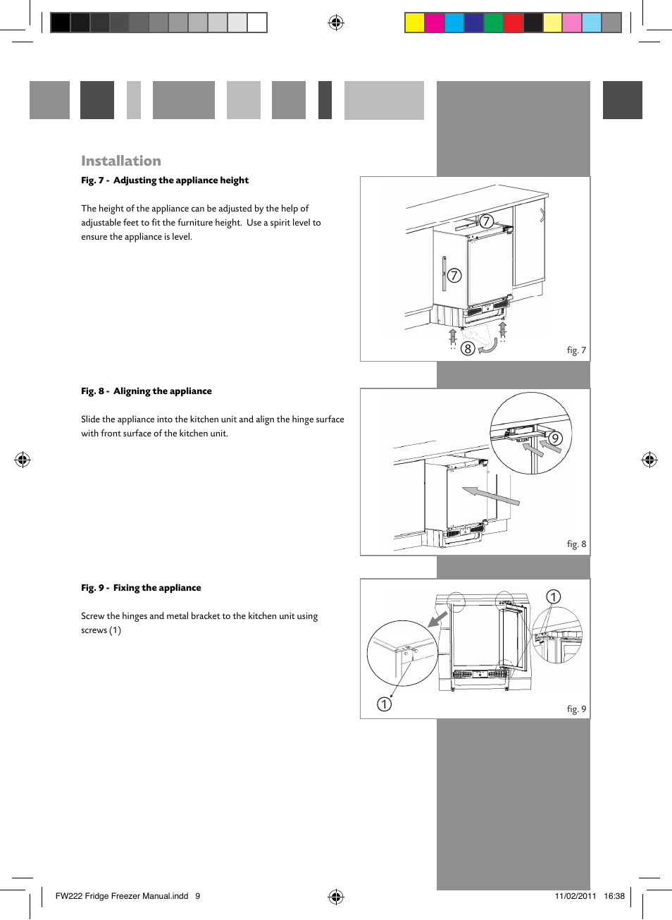 Installation | CDA FW222 User Manual | Page 9 / 16