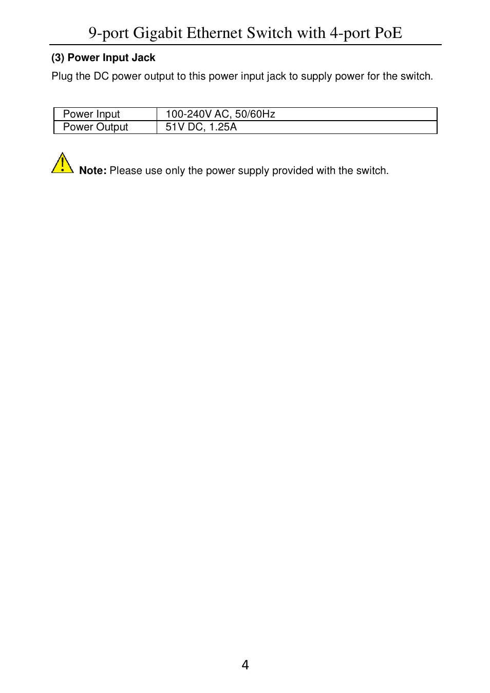 Port gigabit ethernet switch with 4-port poe | Linkskey LKS-SG9P4 User Manual | Page 6 / 15