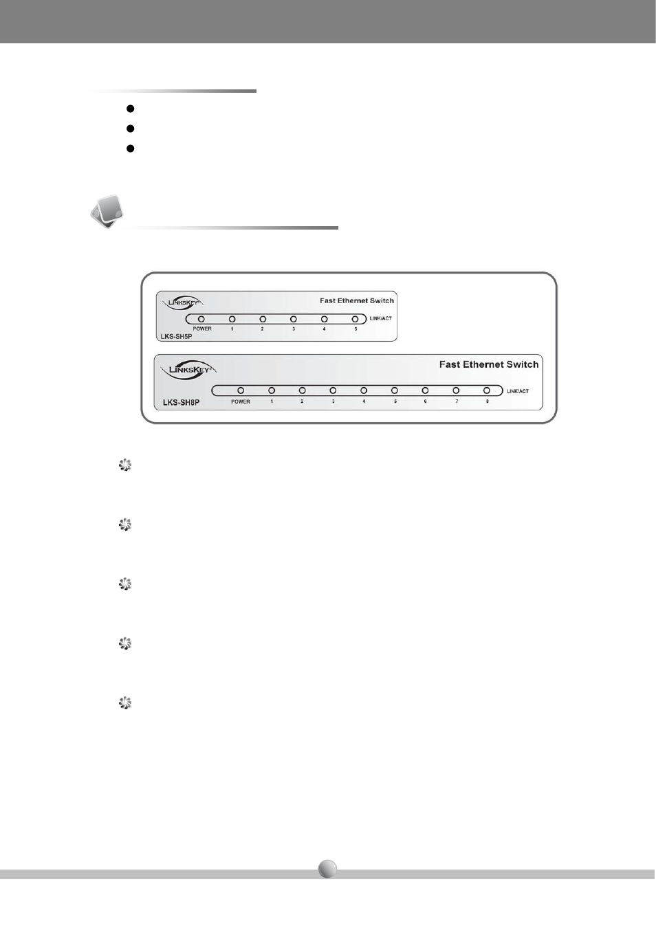 Package contents, Hardware introduction | Linkskey LKS-SH8P User Manual | Page 3 / 7