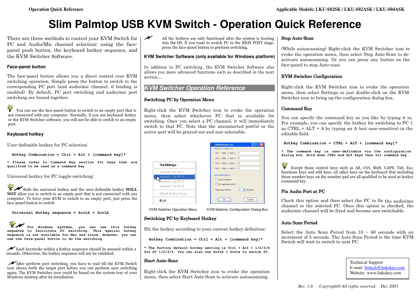 Linkskey LKU-S02ASK User Manual | Page 2 / 2