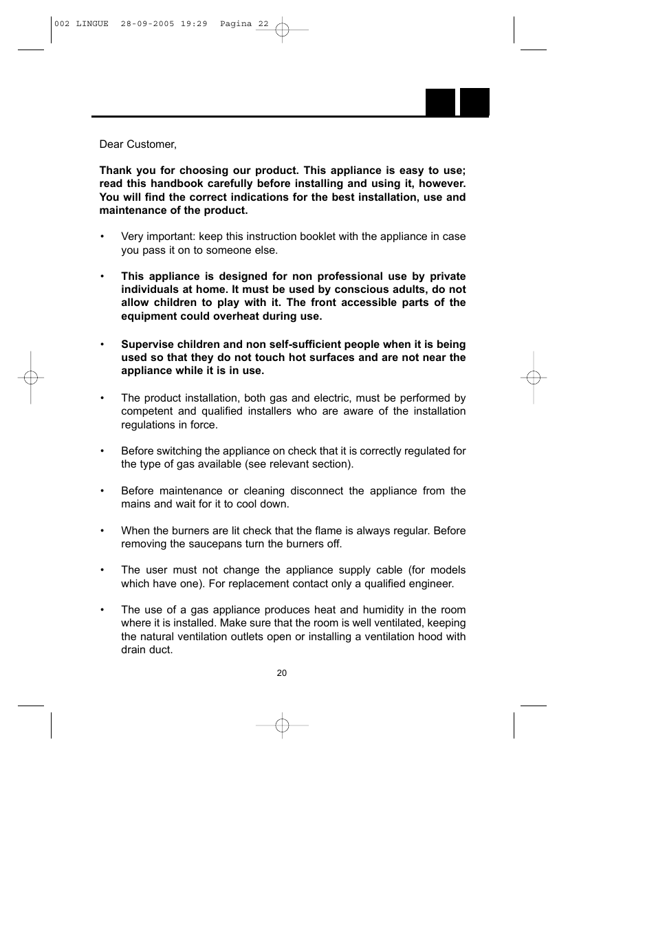 General warnings, Ie gb | CDA HCG450 User Manual | Page 2 / 15
