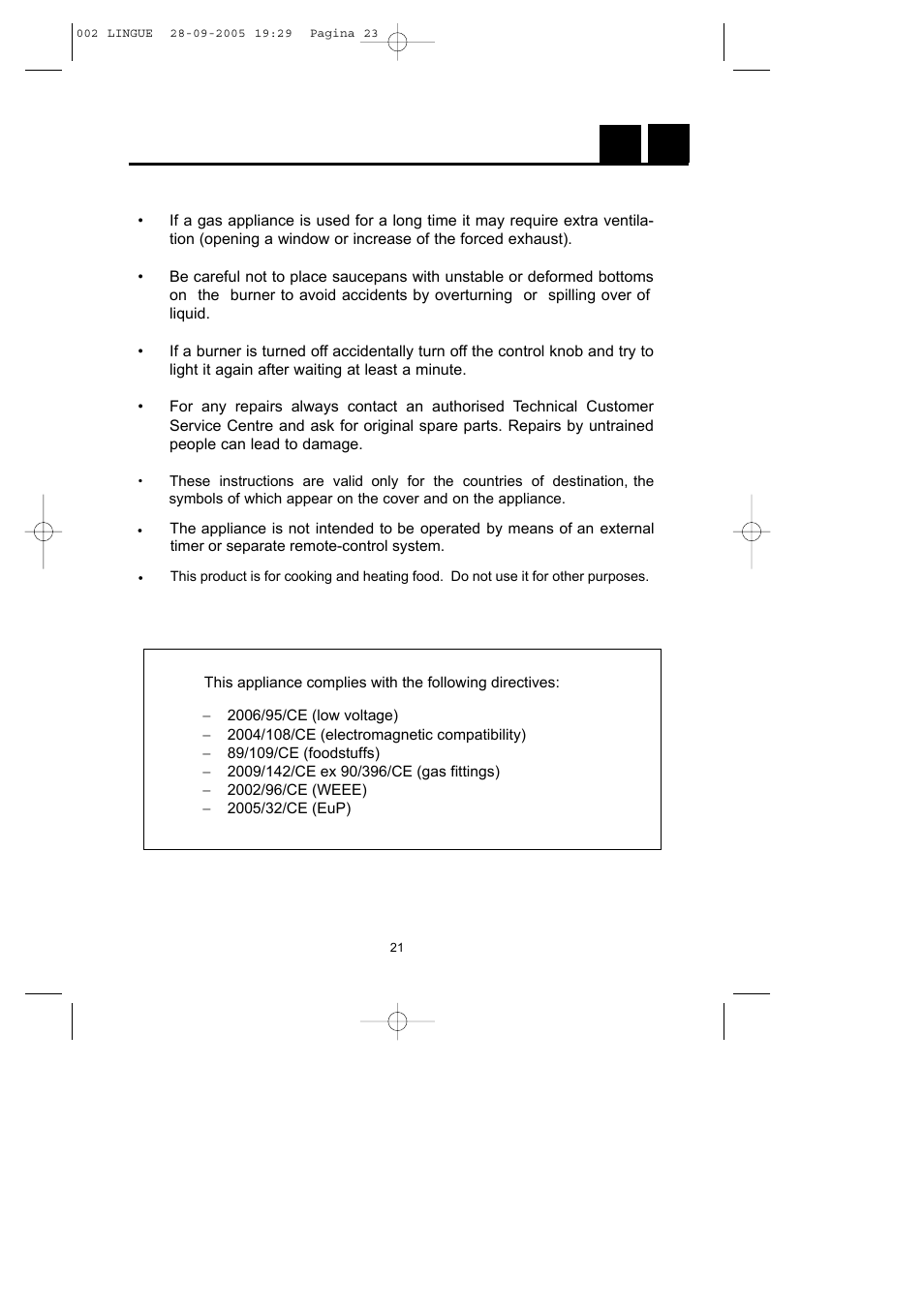 General warnings, Ie gb | CDA HCG450 User Manual | Page 3 / 15
