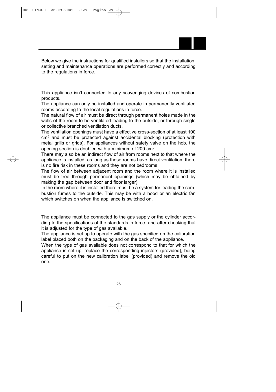 Instructions for installation, Ie gb | CDA HCG450 User Manual | Page 8 / 15