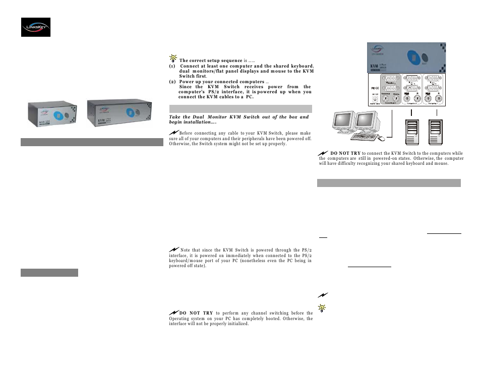 Linkskey LKV-DM02SK User Manual | 2 pages