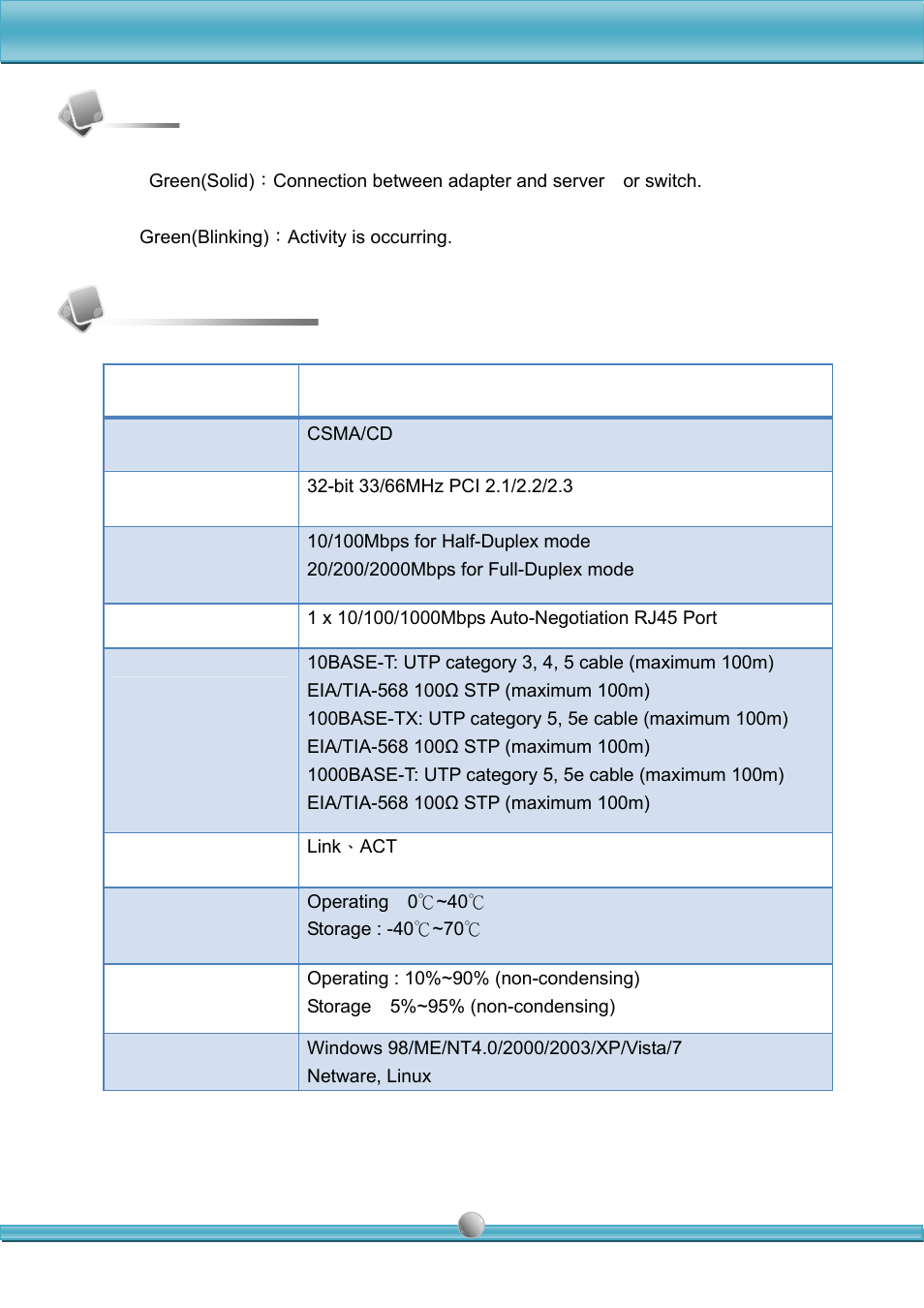 Specifications | Linkskey LKG-6100 User Manual | Page 3 / 4