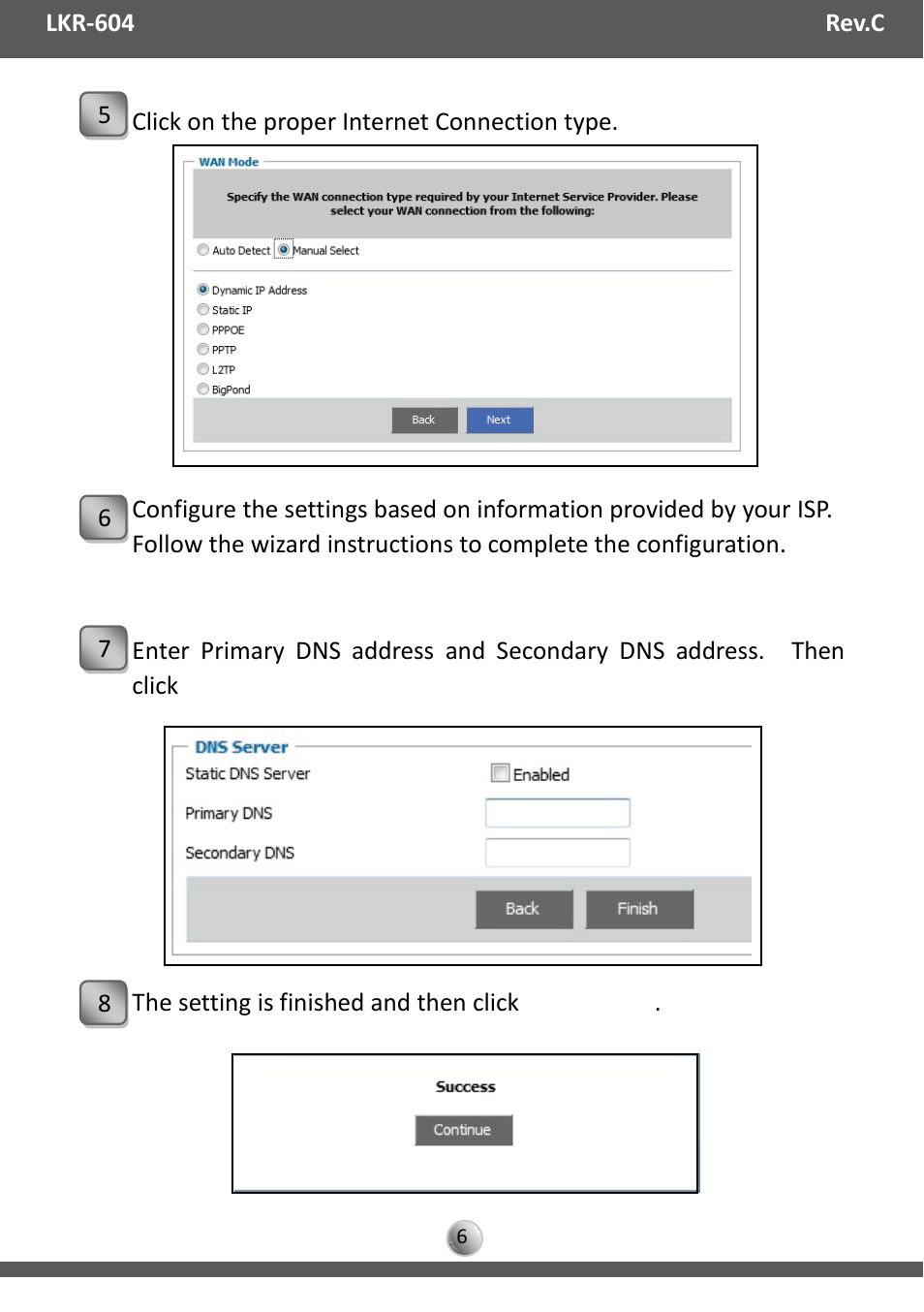 Linkskey LKR-604 User Manual | Page 7 / 8